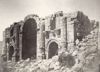 Triumphbogen in Jerash, von Süden, 1875